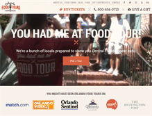 Tablet Screenshot of orlandofoodtours.com